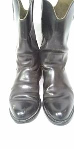 Justin Biltrite Men's Boots Black Leather Western Roper Sty 6459 Oil resist 8.5D
